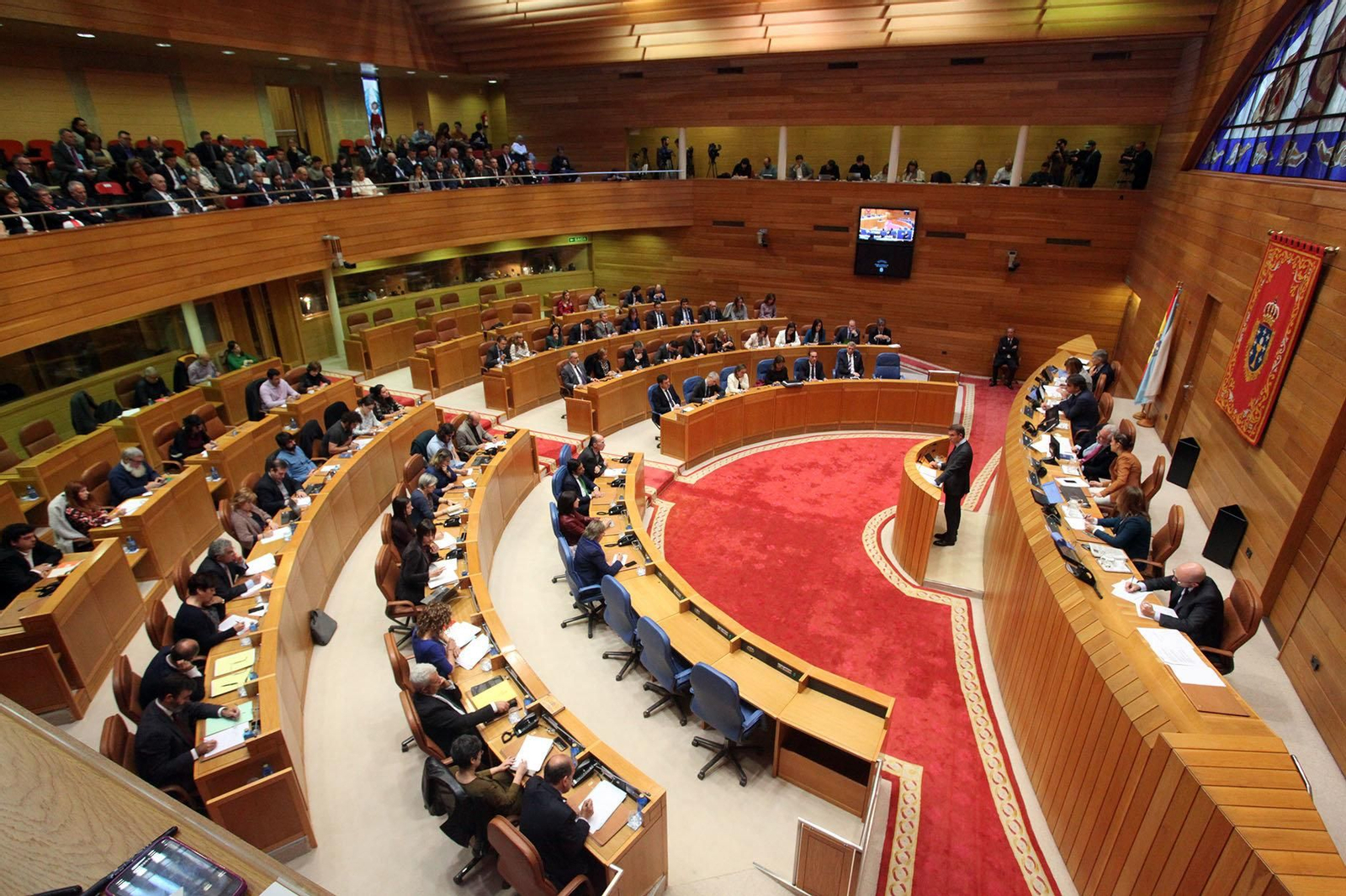 Feijóo interviene durante el reciente pleno de investidura.