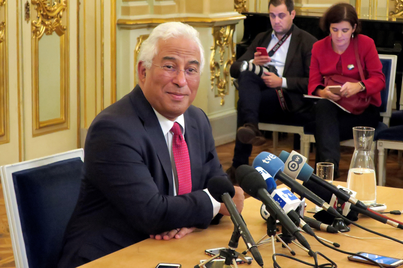 El primer ministro de Portugal, el socialista António Costa, durante una rueda de prensa.