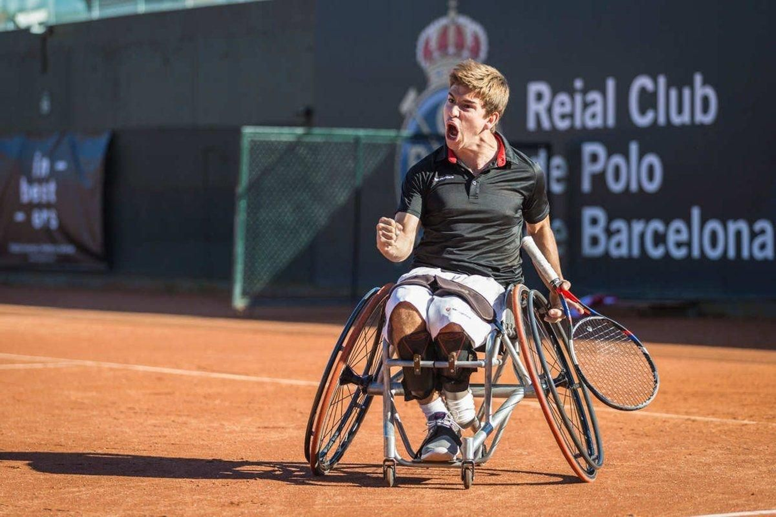 Martín de la Puente celebra un punto durante el Master Nacional, disputado durante este fin de semana en Barcelona.
