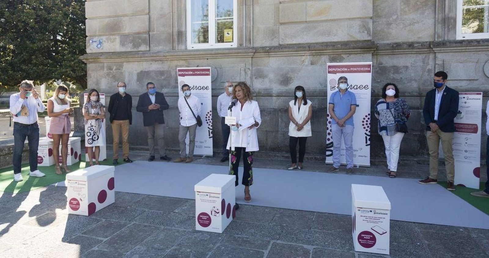 La presidenta Carmela Silva presentó la campaña de reciclaje.