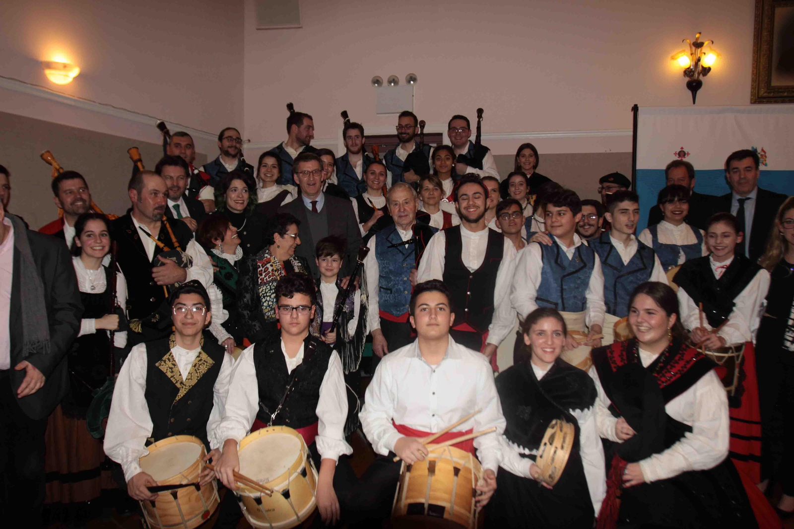 Imagen de archivo de la visita del presidente de la Xunta a la Casa Galicia de Nueva York en febrero de 2019