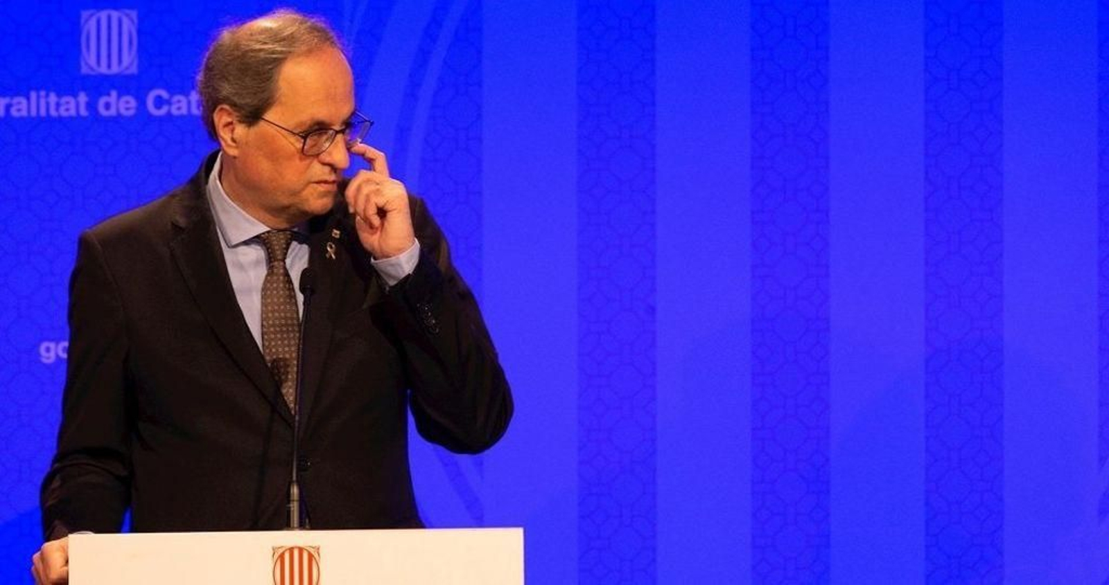 El expresidente de la Generalitat, durante una comparecencia.