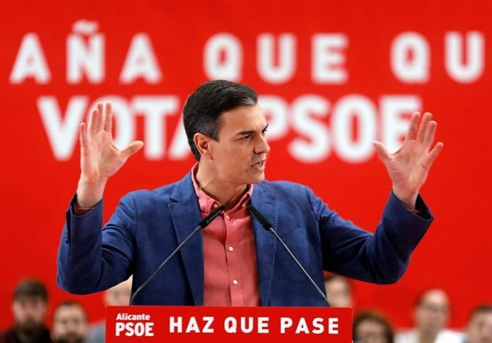 El presidente del Gobierno y candidato del PSOE, Pedro Sánchez