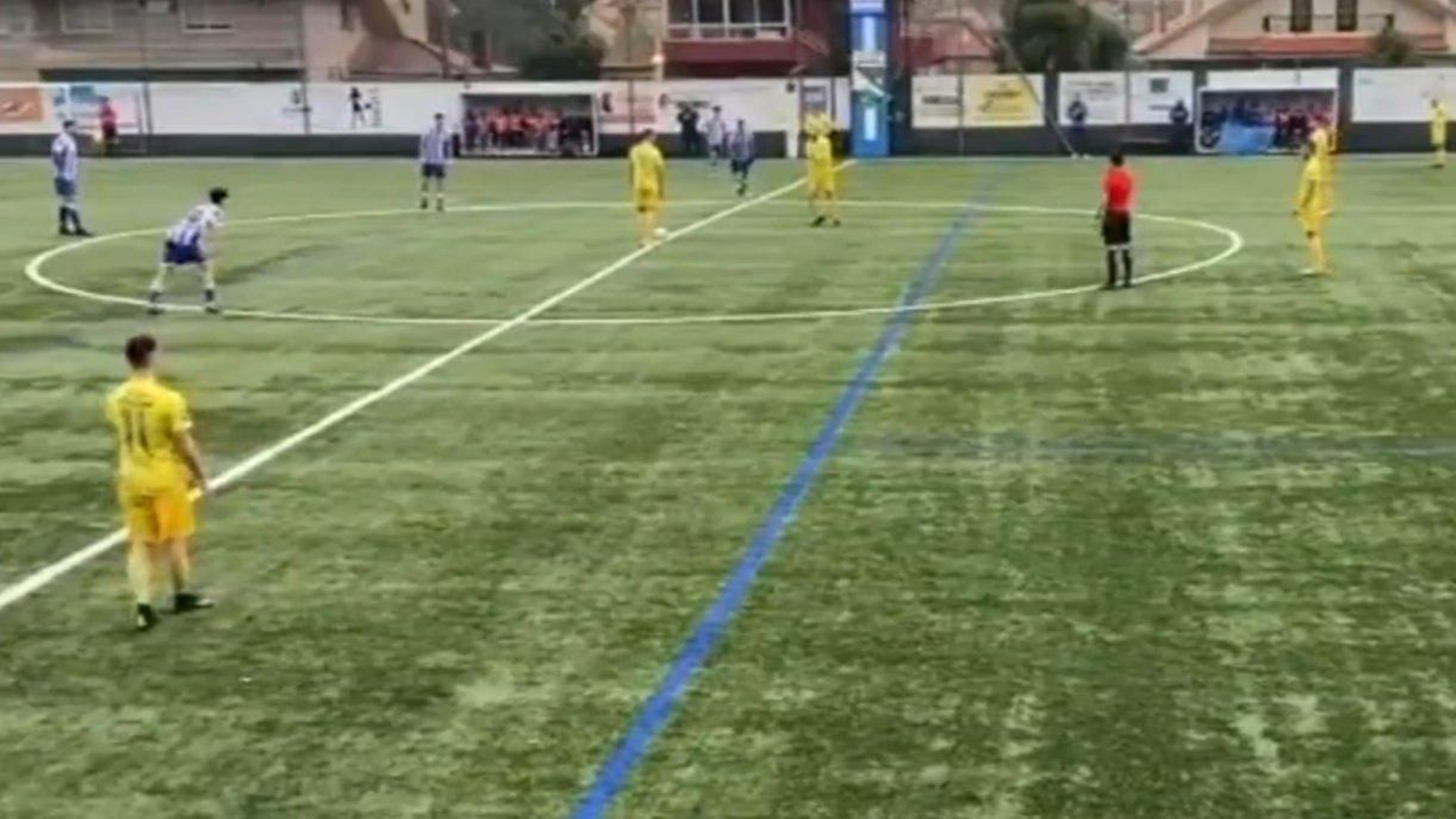 Imagen del inicio del partido.