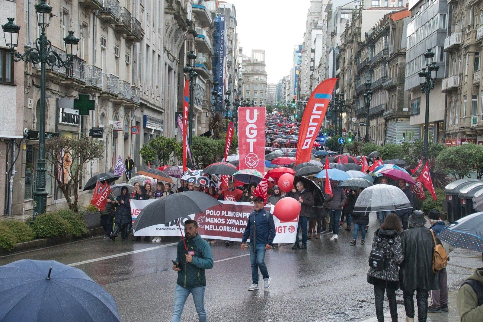 Manifestación UGT y CCOO.
