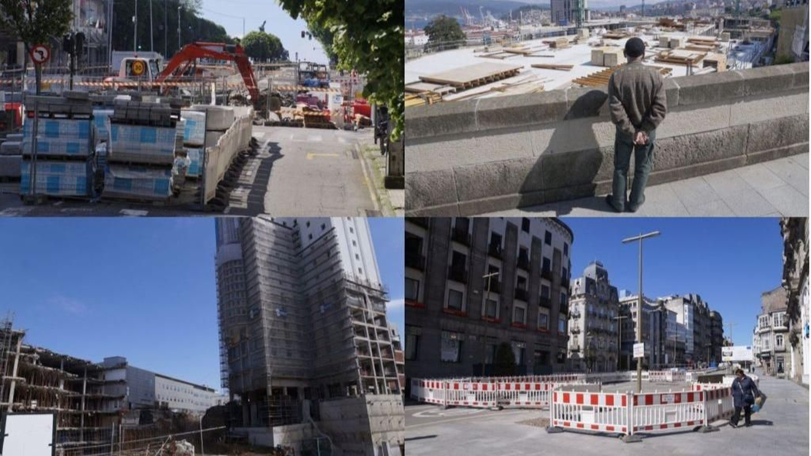 Algunas de las obras más relevantes de la ciudad: Gran Vía, estación del AVE, Ciudad de la Justicia y Porta do Sol.