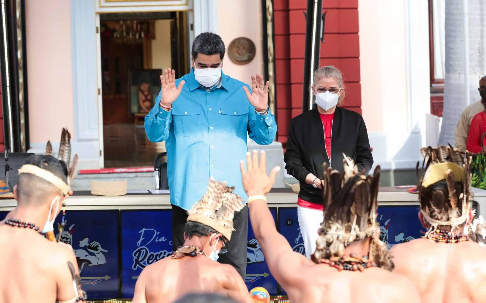 Fotografía cedida por prensa de Miraflores del presidente venezolano Nicolás Maduro durante un acto de gobierno en Caracas (Venezuela). EFE/Prensa de Miraflores