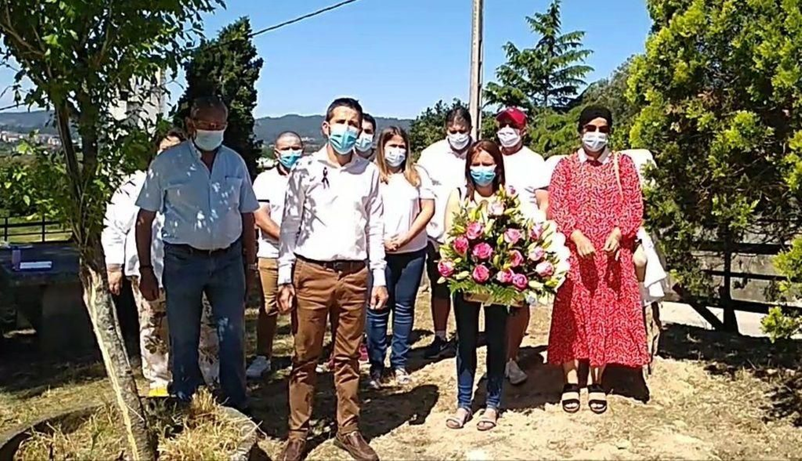 Al acto acudieron sólo diez personas, máximo permitido en la fase 1 del estado de alerta.