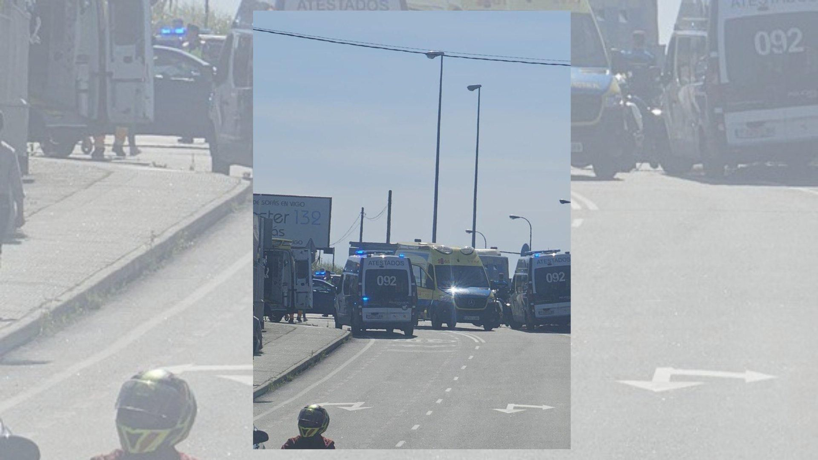 Un motorista, herido grave por un accidente en la avenida de Europa.