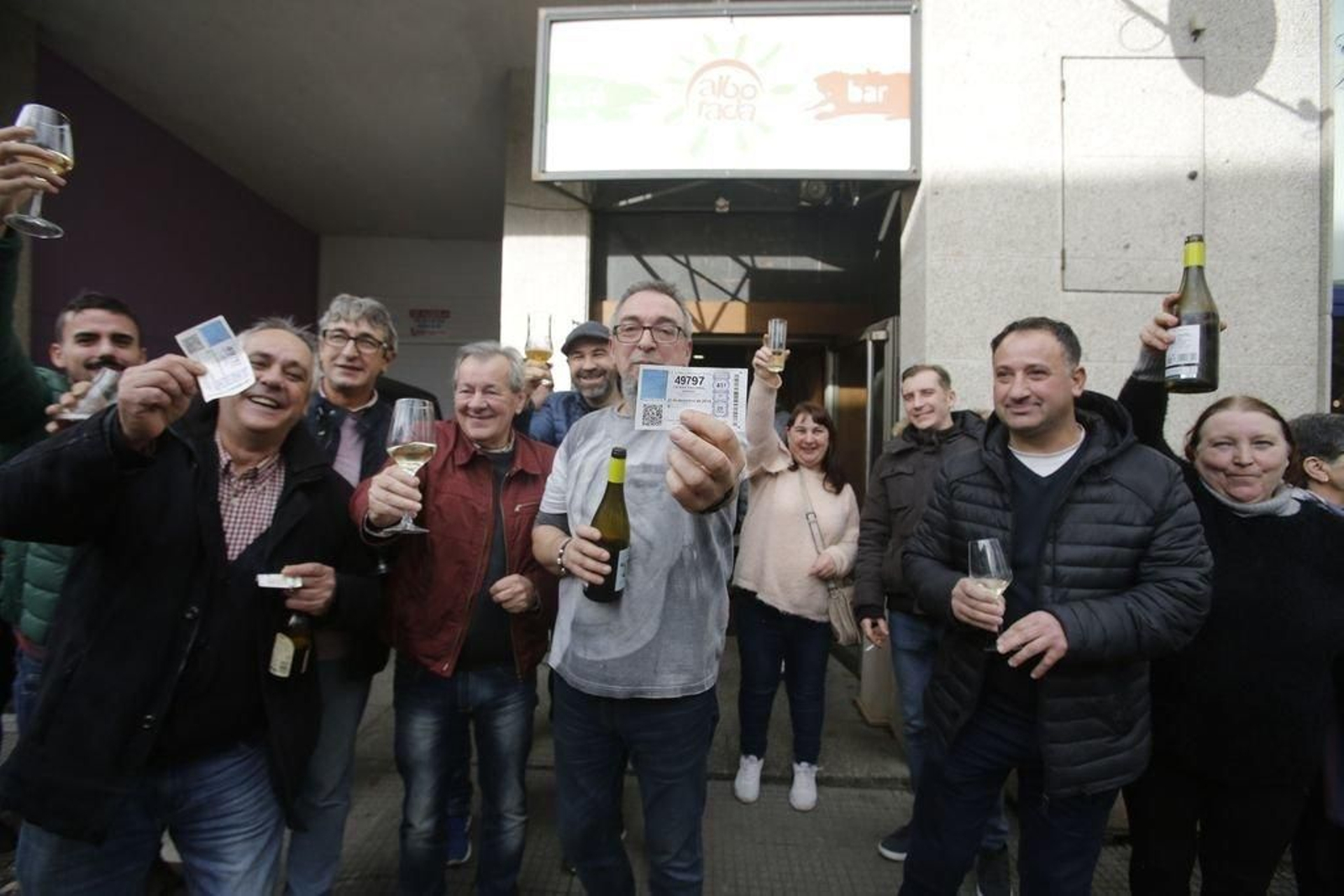 Bar Alborada de Moraña onde tocou a lotería a moitos clientes.
