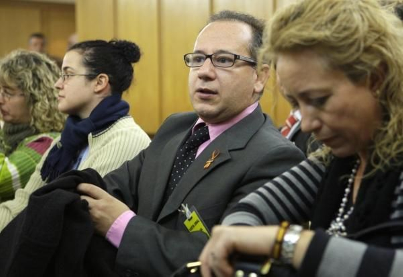 Miguel Alcaraz después de hablar con el juez Moreno.