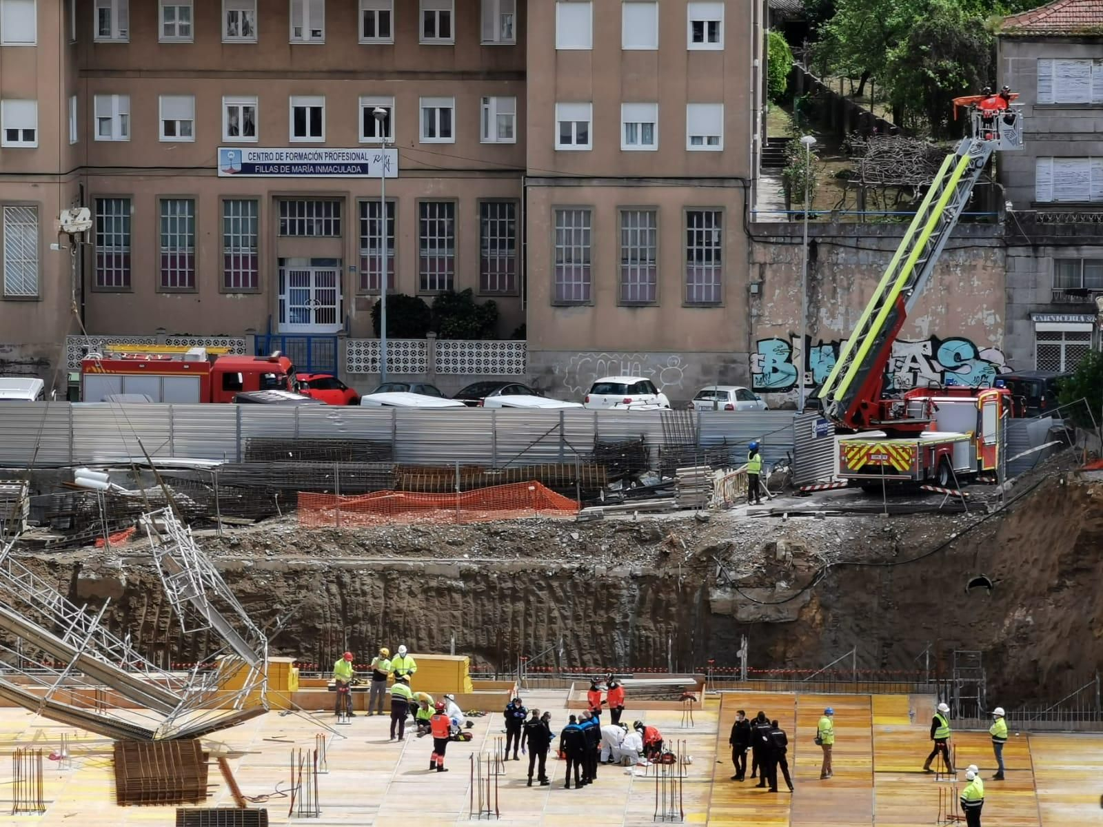 El desprendimiento de un andamio provoca varios heridos en la futura Ciudad de la Justicia
