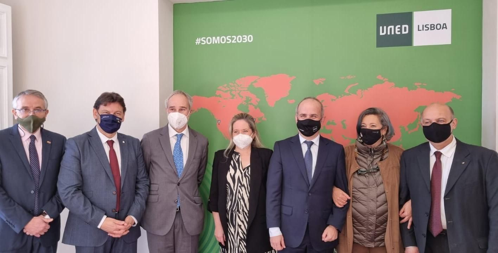 Imagen de la inauguración de la nueva sede de la UNED, situada en las instalaciones del Centro Galego de la capital portuguesa