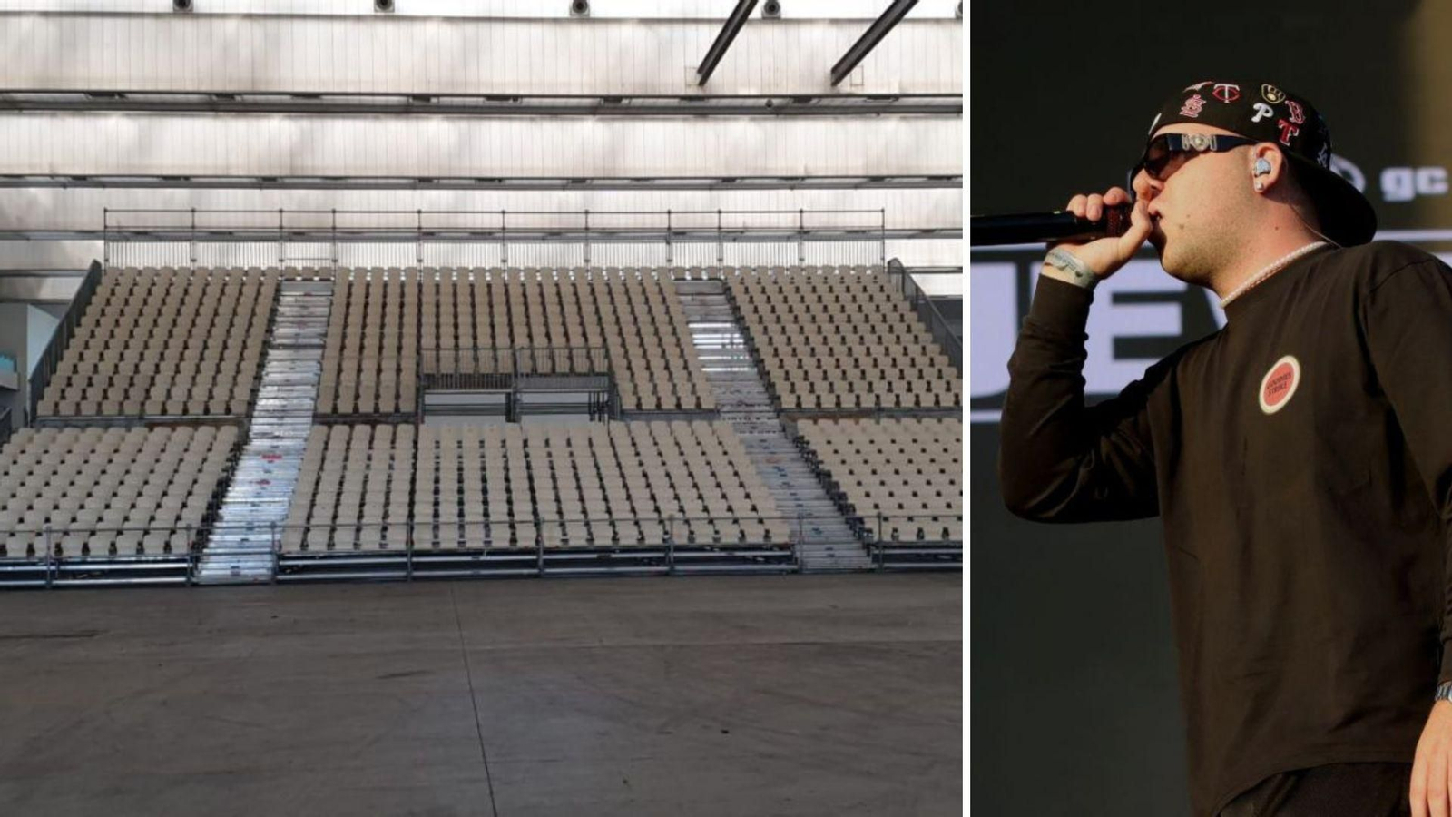 El recinto para los conciertos cuenta con asientos que se recogen para ganar aforo.