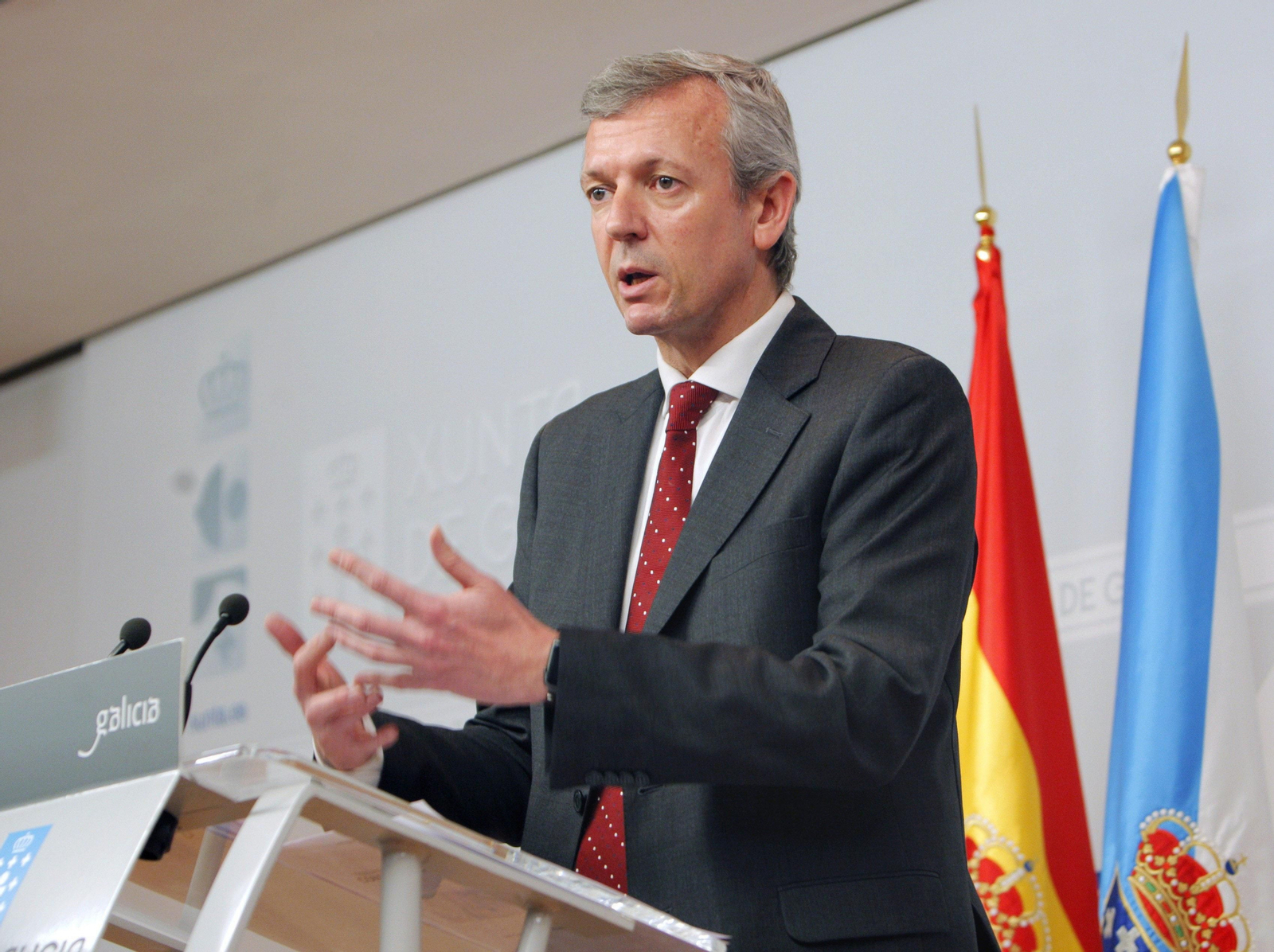 Alfonso Rueda, durante su comparecencia ante los medios tras la reunión del Consello de la Xunta.