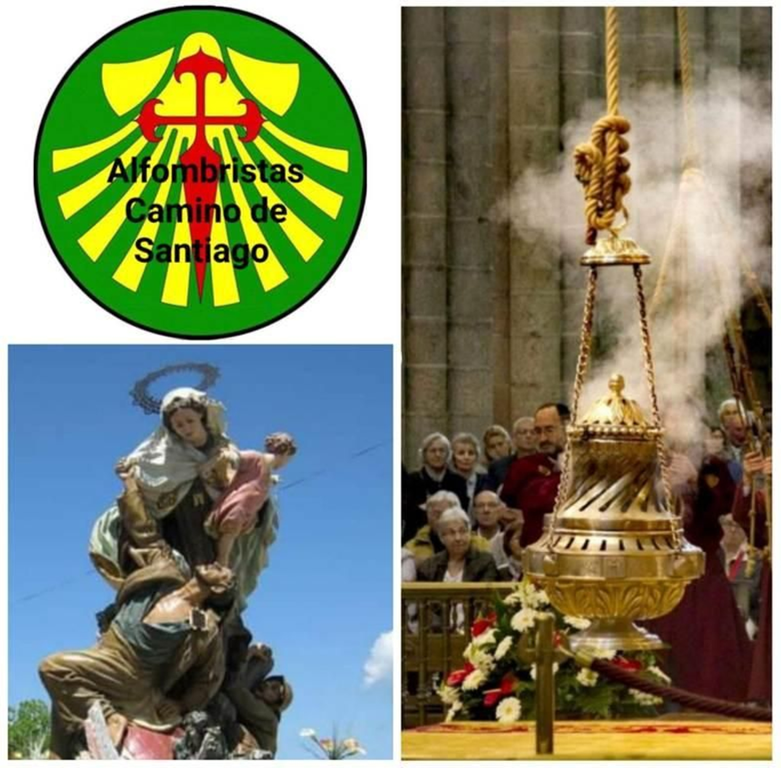 Alfombristas del Mundo unidos por el 'Camino'.