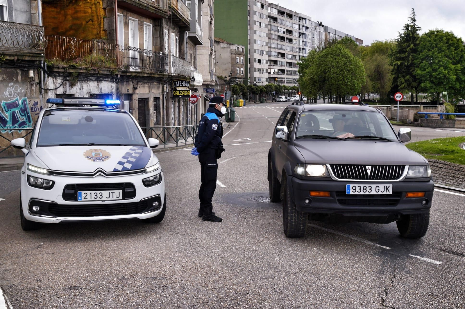 Un control de la Policía Local en vigo