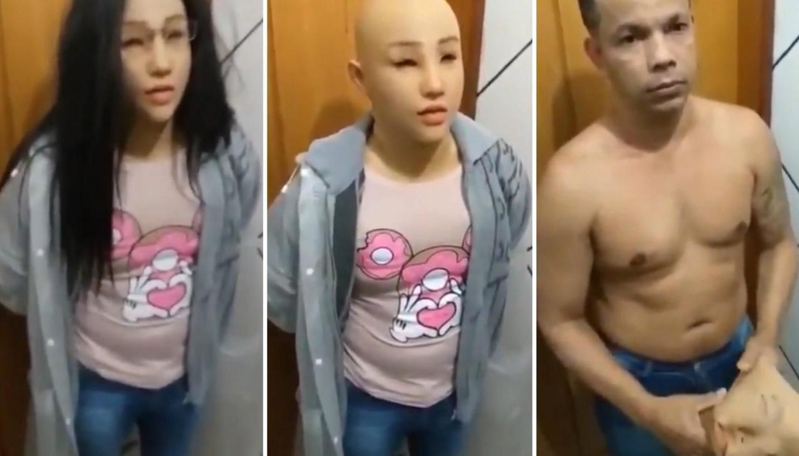 El narcotraficante con y sin su disfraz