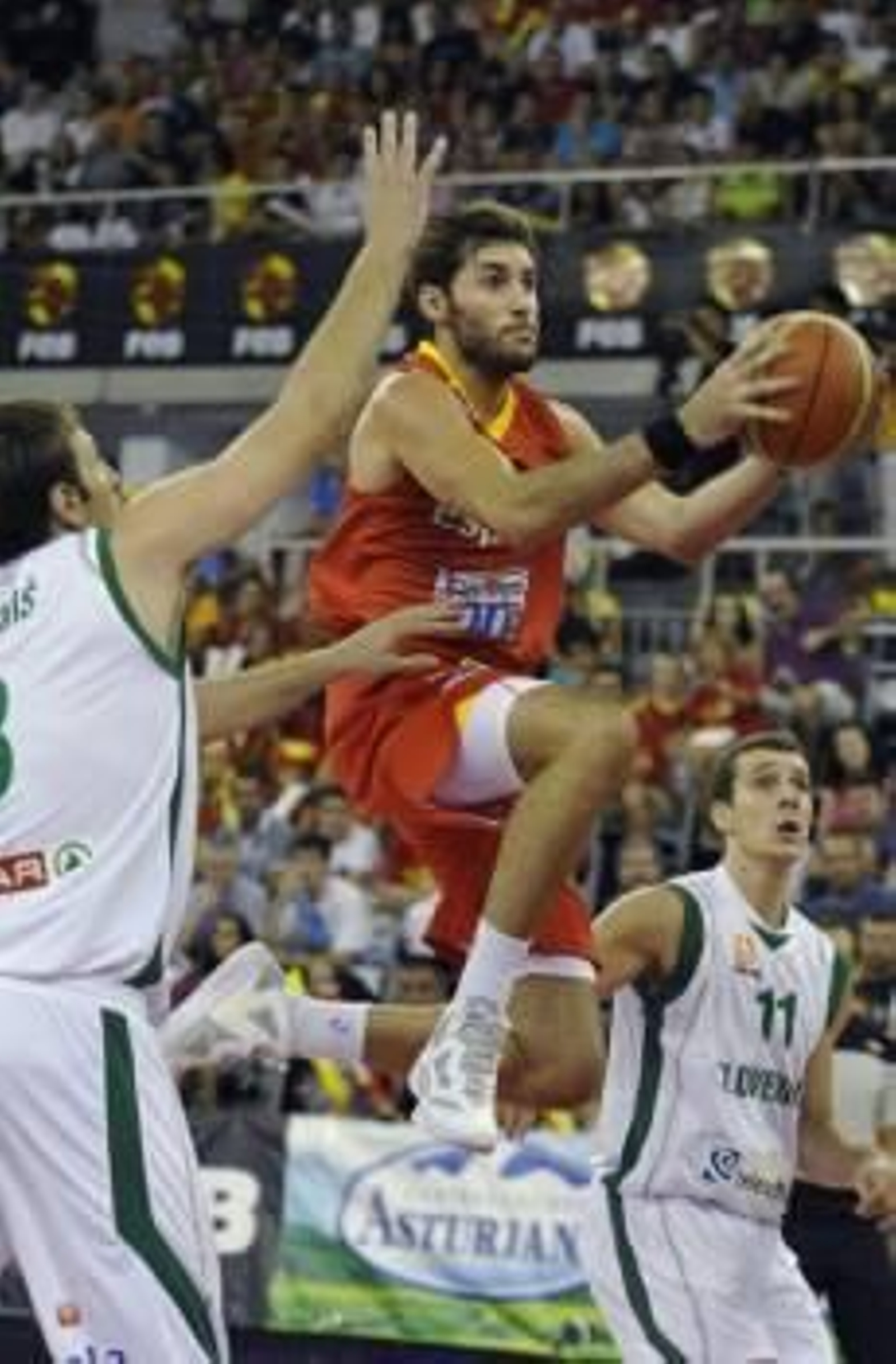 Rudy Fernández, en el partido de ayer frente a Eslovenia (Foto: EFE)