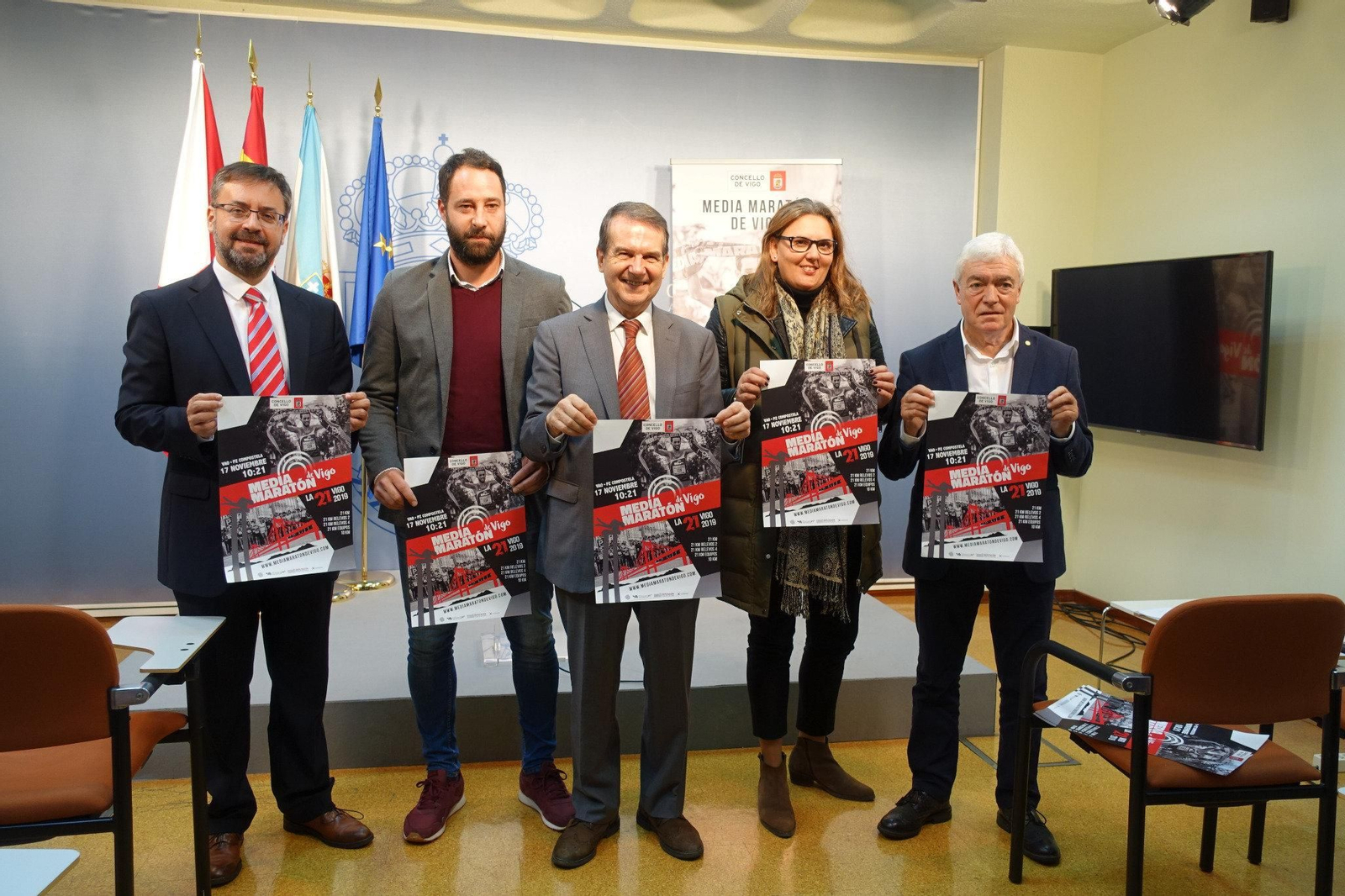 La presentacion del Medio Maratón esta mañana