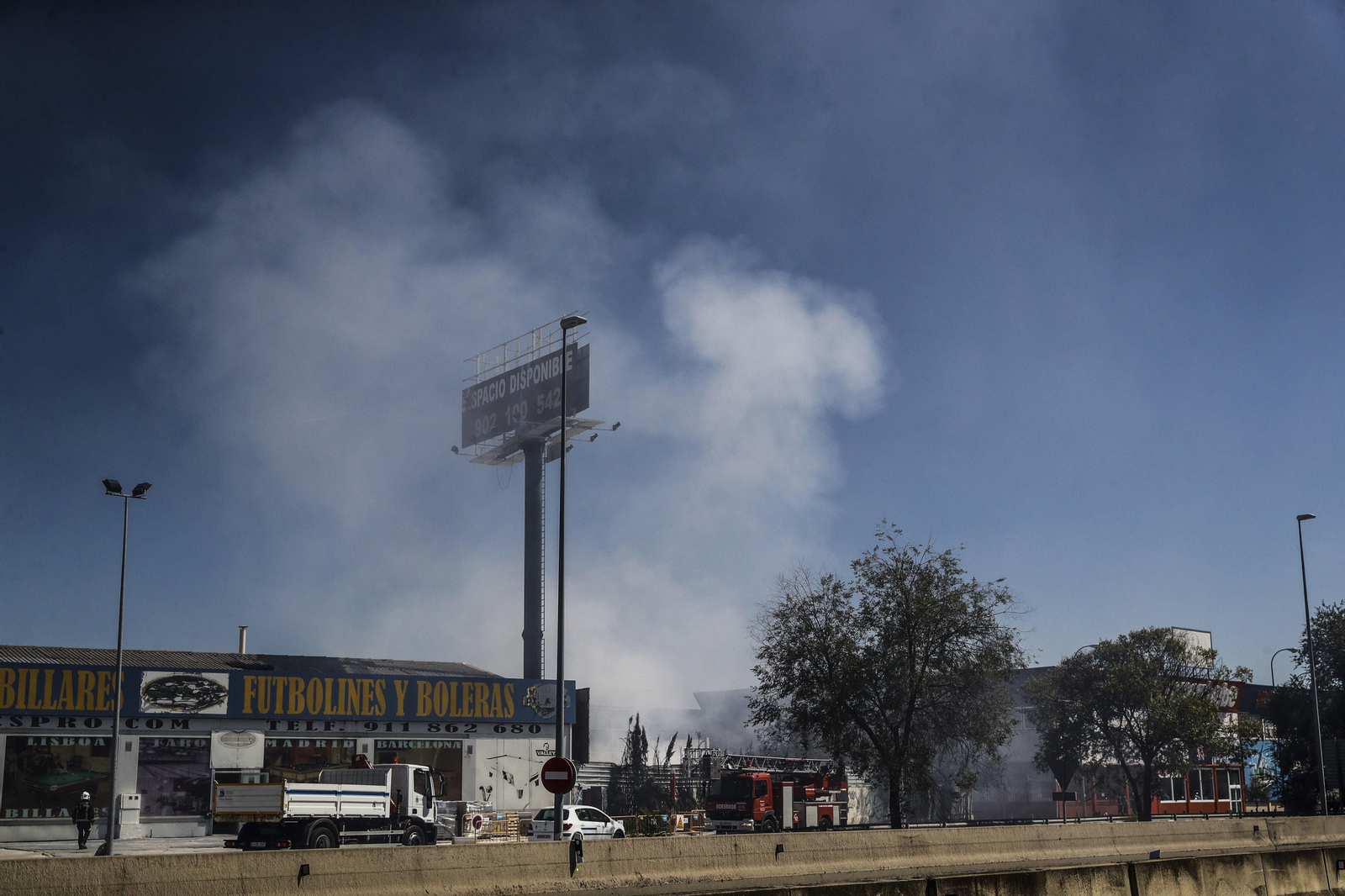 El incendio de las virutas de magnesio y alumino se produjo en un polígono de Fuenlabrada.