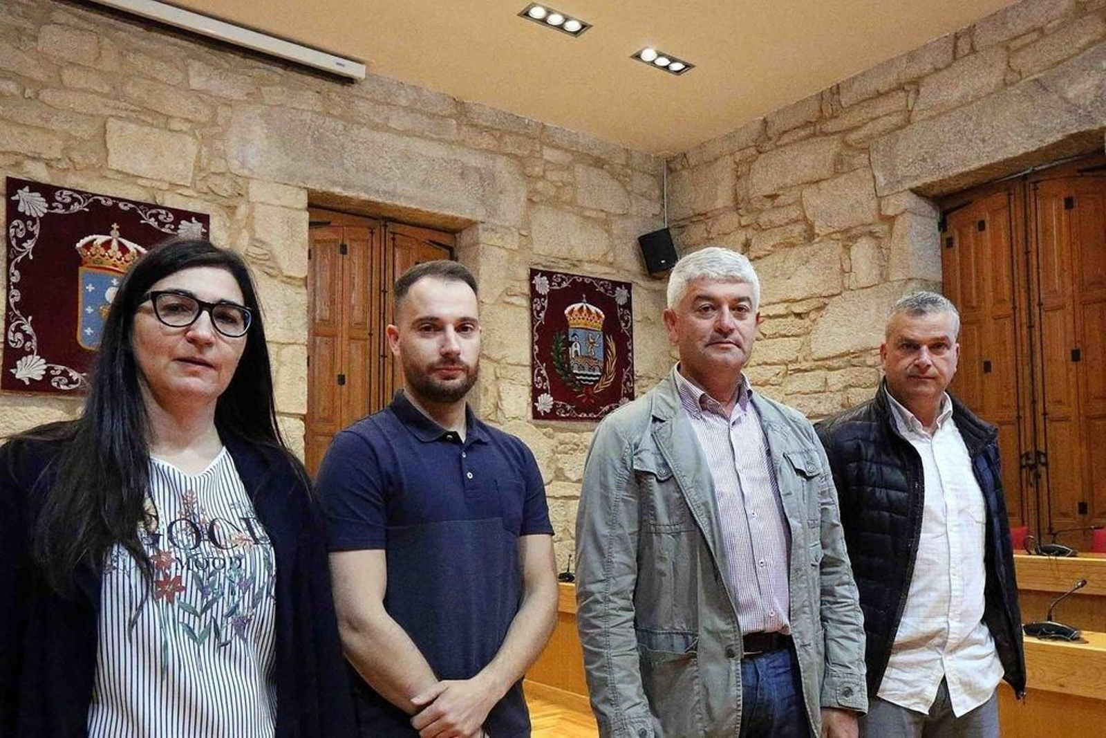 Raquel Bautista con sus compañeros del grupo municipal de ACiP.