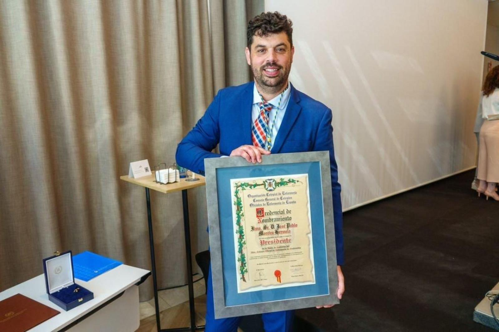 Pablo Moreira, nuevo presidente del Colegio Oficial de Enfermería provincial, ayer en Vigo.