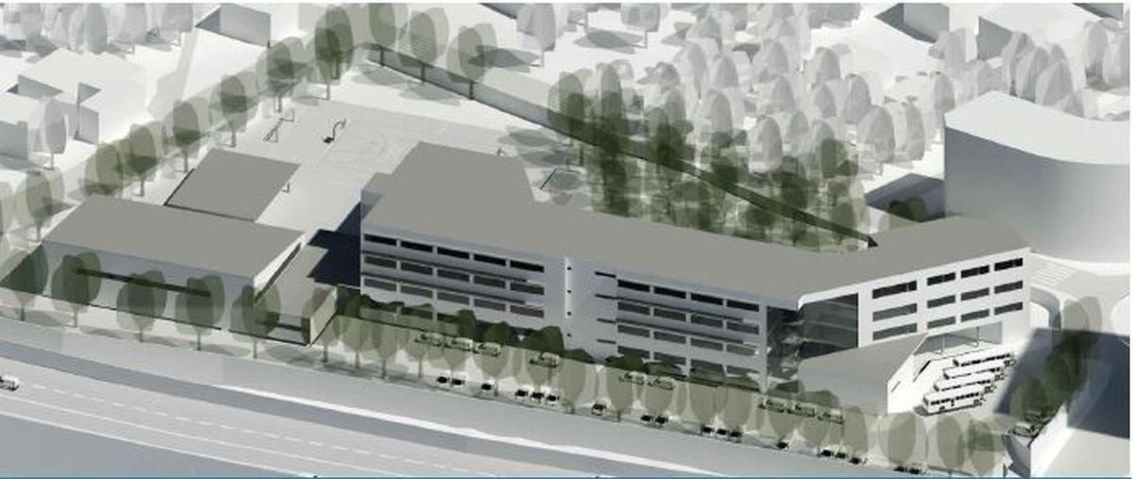 Una infografía del proyecto del nuevo instituto de Navia.