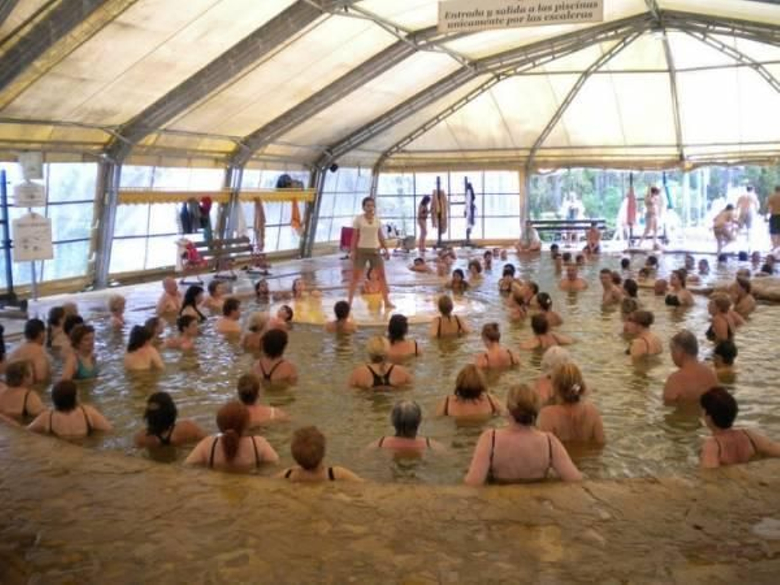 Un momento de la actividad terapéutica.