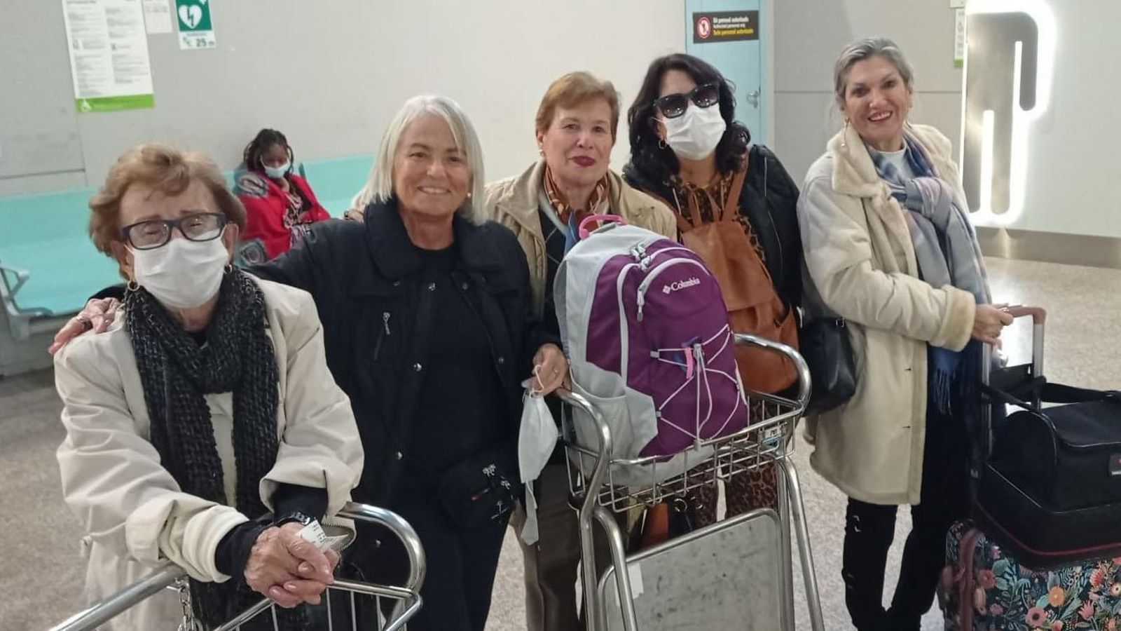 Imagen de la llegada de participantes procedentes de Brasil