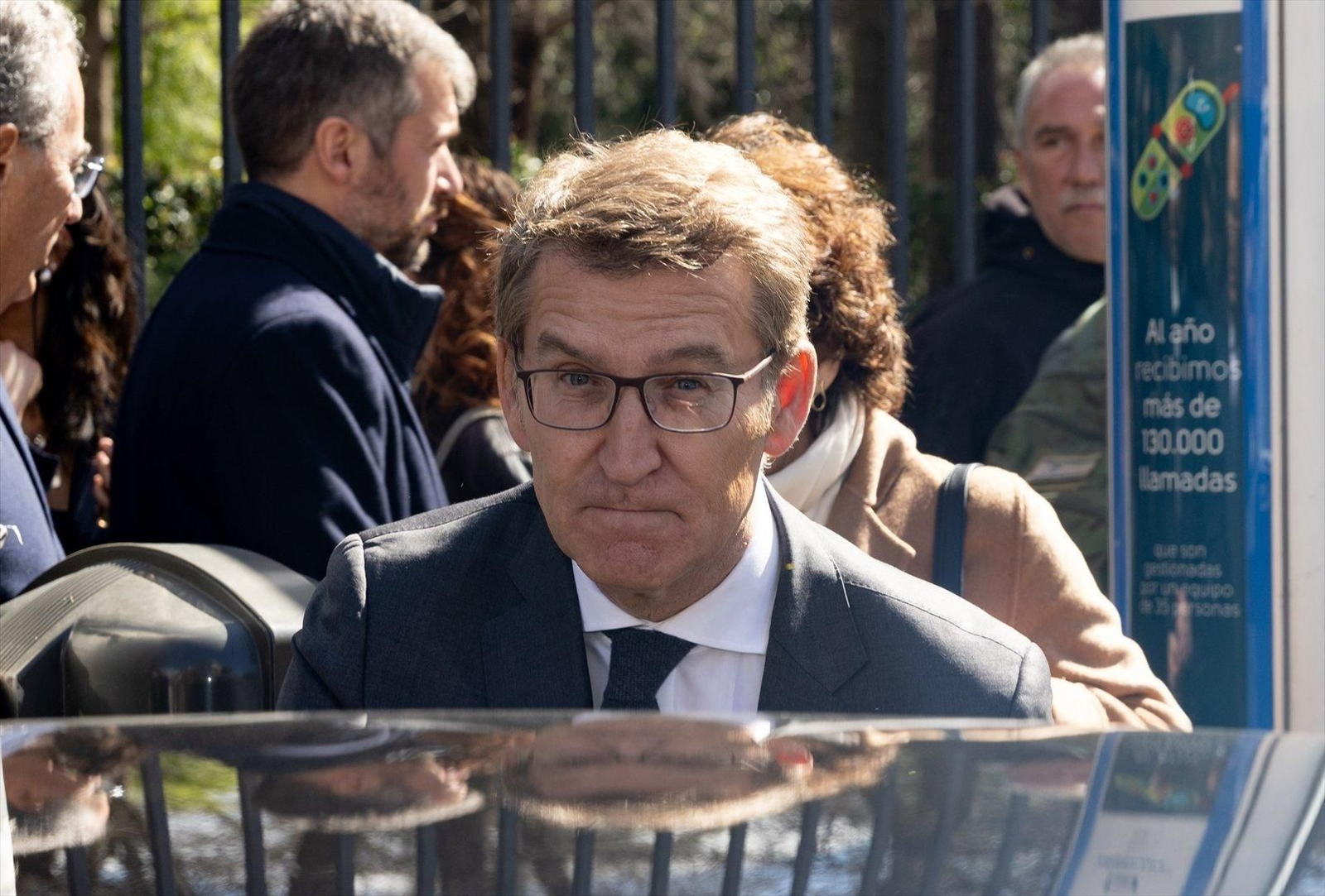 El líder del PP, Alberto Núñez Feijóo, en un acto en conmemoración del Día Europeo de las Víctimas del Terrorismo. // Europa Press