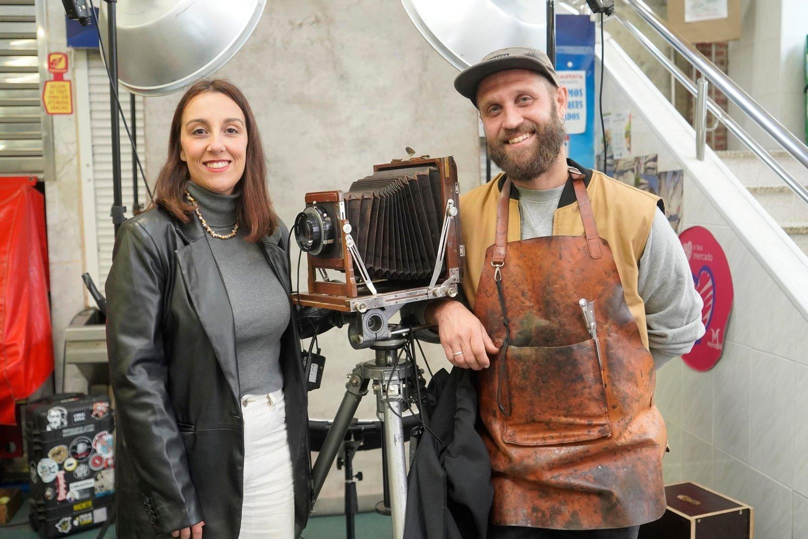 Daniel e Verónica en ‘O Gran Mercado de Arte’ no Calvario.