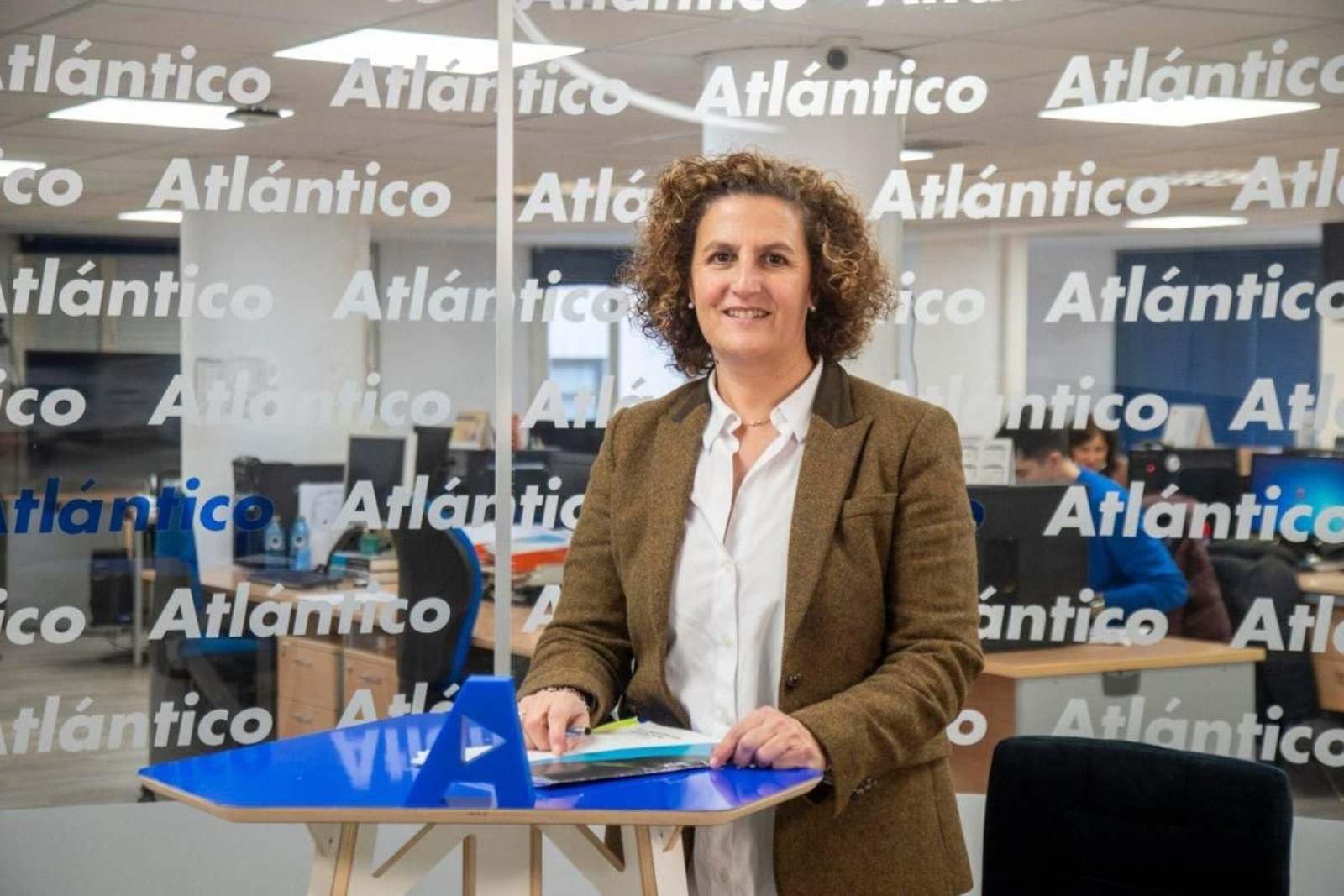 Dulcinea Aguín, en el set de Atlántico TV.