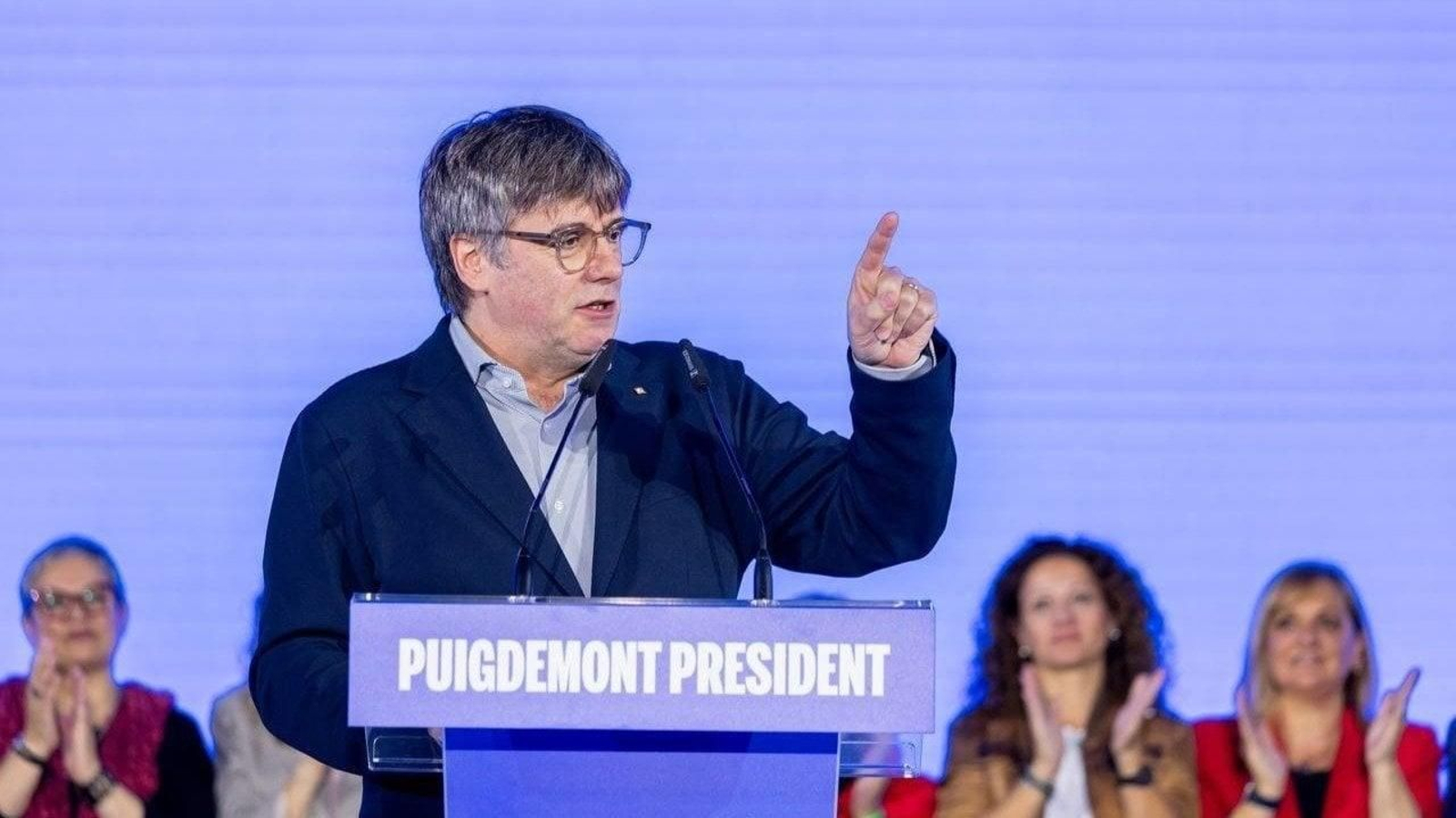 El candidato de Junts+ a las elecciones al Parlament, Carles Puigdemont (Foto: EP).