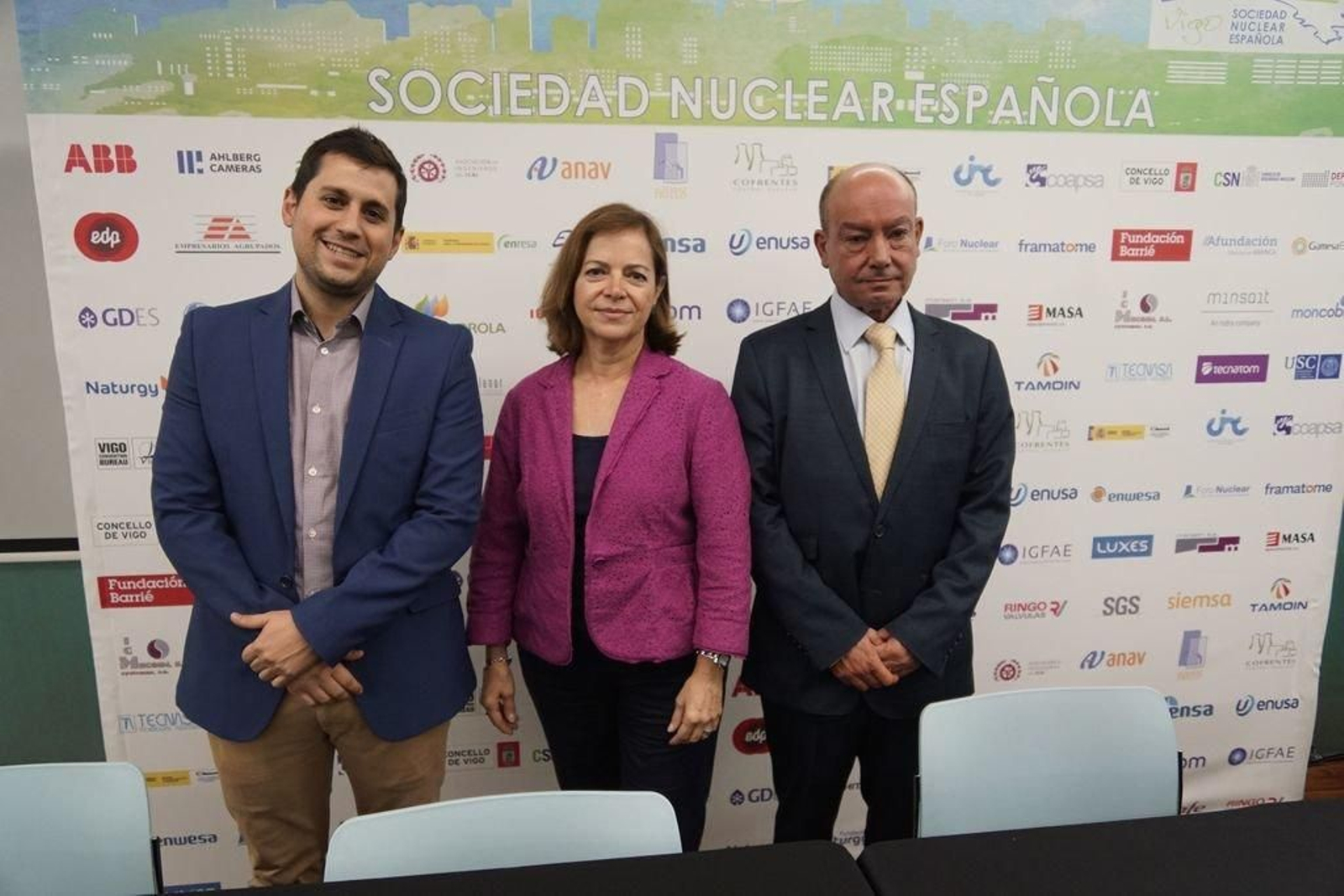 Pablo García, Matilde Pelegrí y Pedro Ortega.