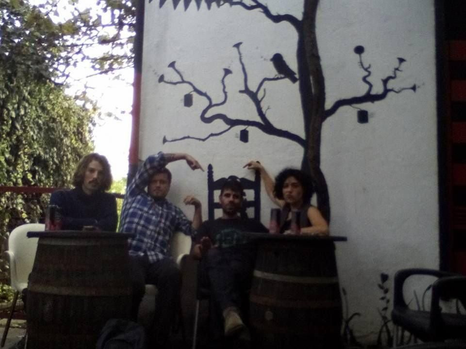 Pelusa, ahora Rabuda, momentos antes de un concierto.