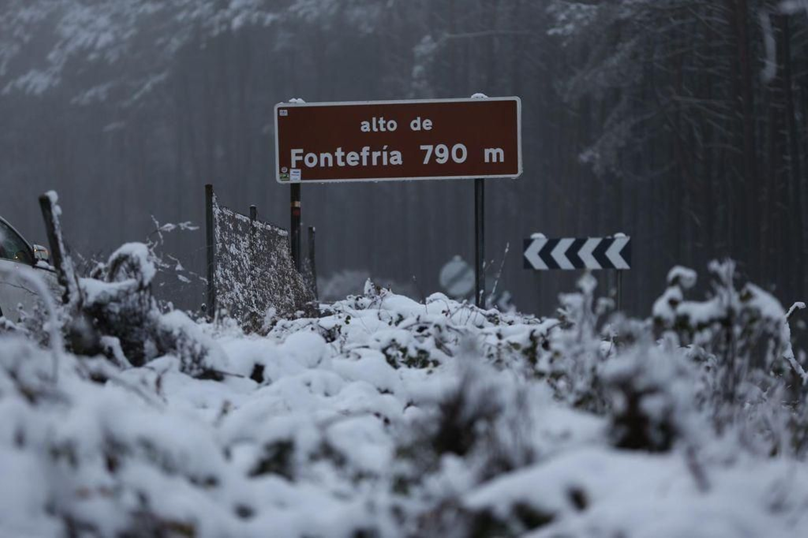 La nieve cubre el Alto de Fontefría // Alberte