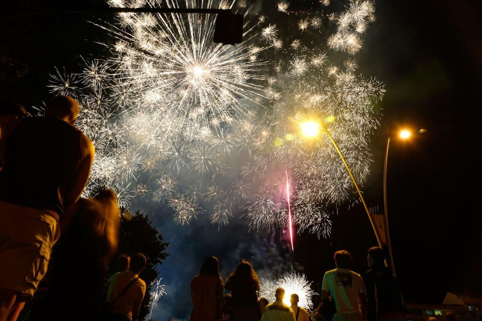 Los fuegos de las Fiestas de Coia 2023. // Vicente Alonso