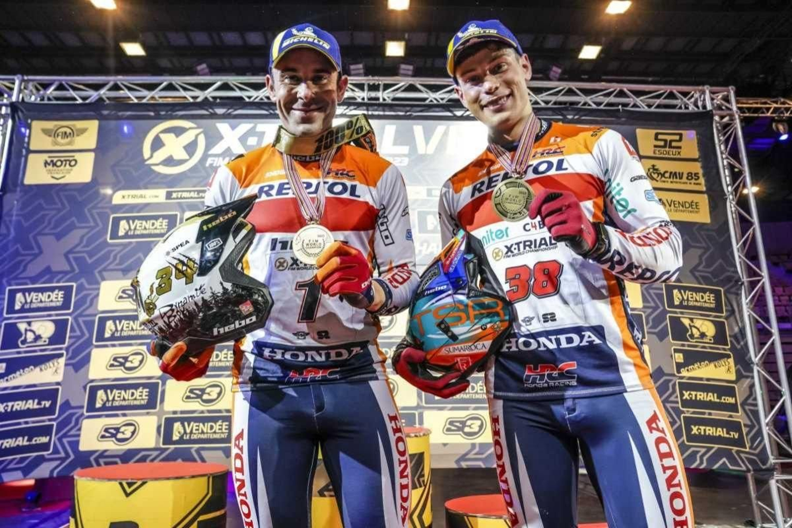 Toni Bou y Gabriel Marcelli, en una prueba del Mundial de X-Trial de la pasada temporada.