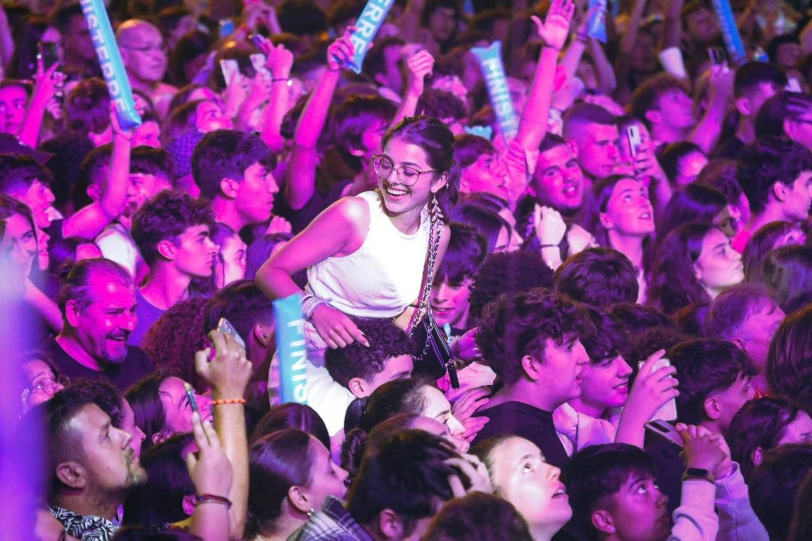 Actuación de la orquesta Panorama en las Fiestas de Coia.