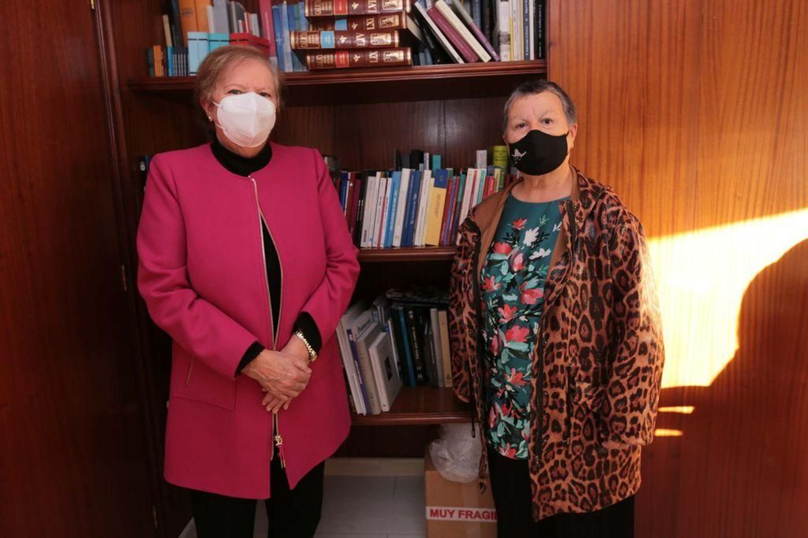 Carmen Rodal y Luz Iglesias, presidenta y vicepresidenta de Viudas Demócratas.