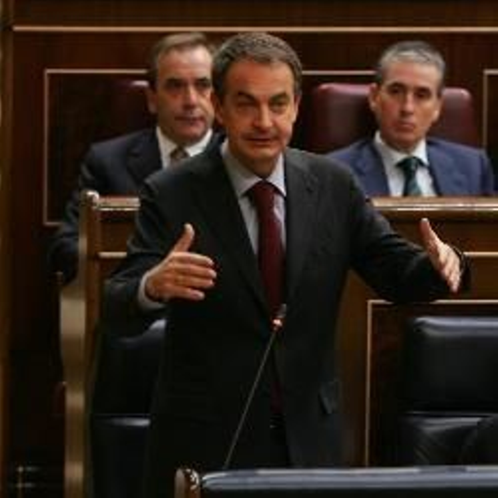 Zapatero, durante una de sus intervenciones.
