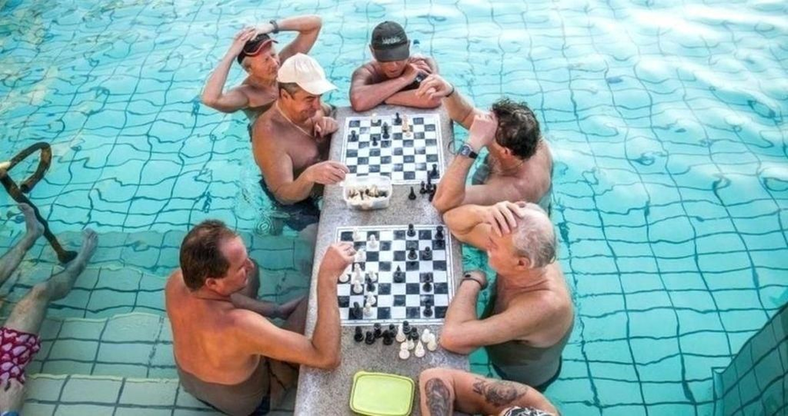 Un grupo de Imserso en uno de los balnearios de España.