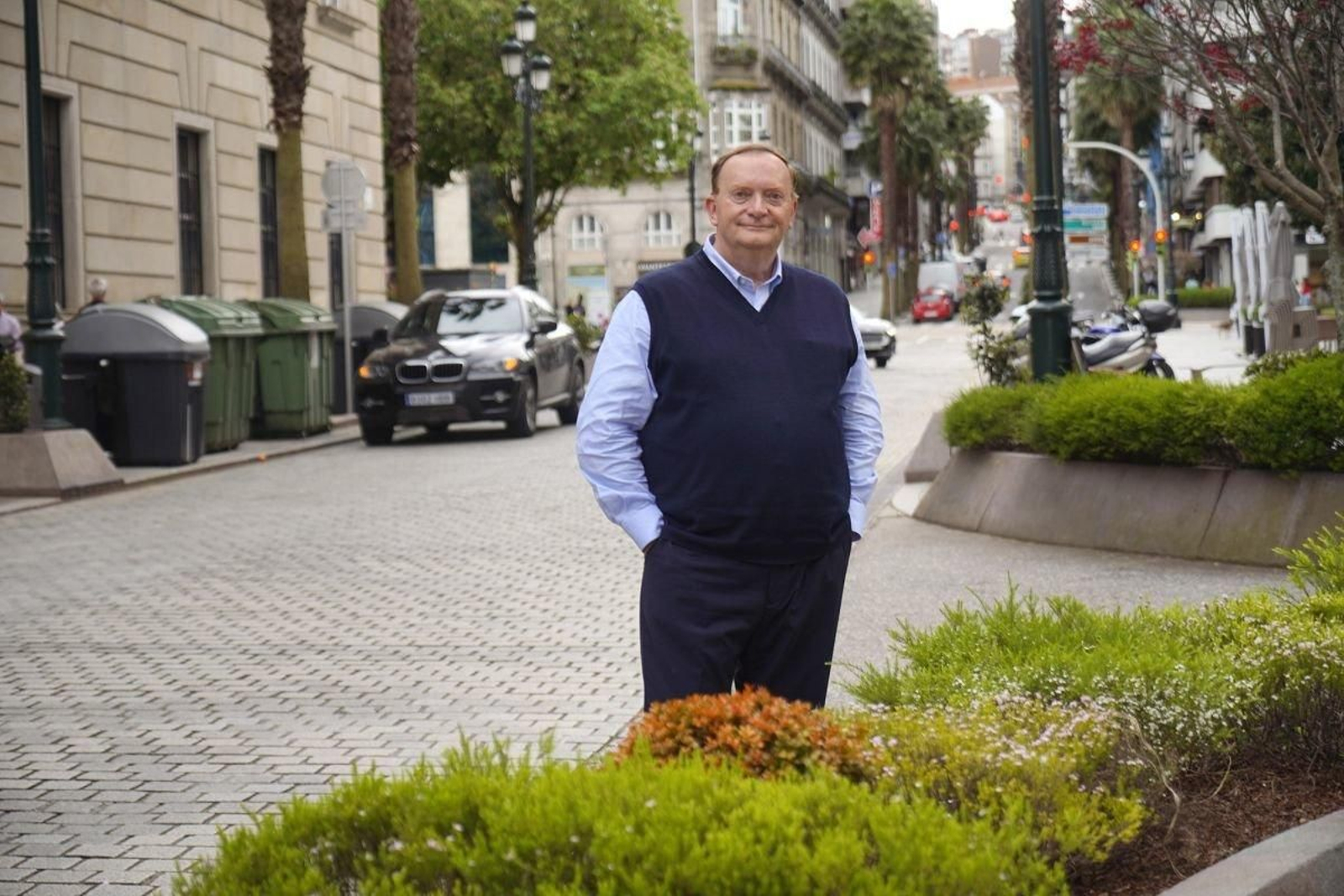 Gonzalo Giner, durante su visita a Vigo.