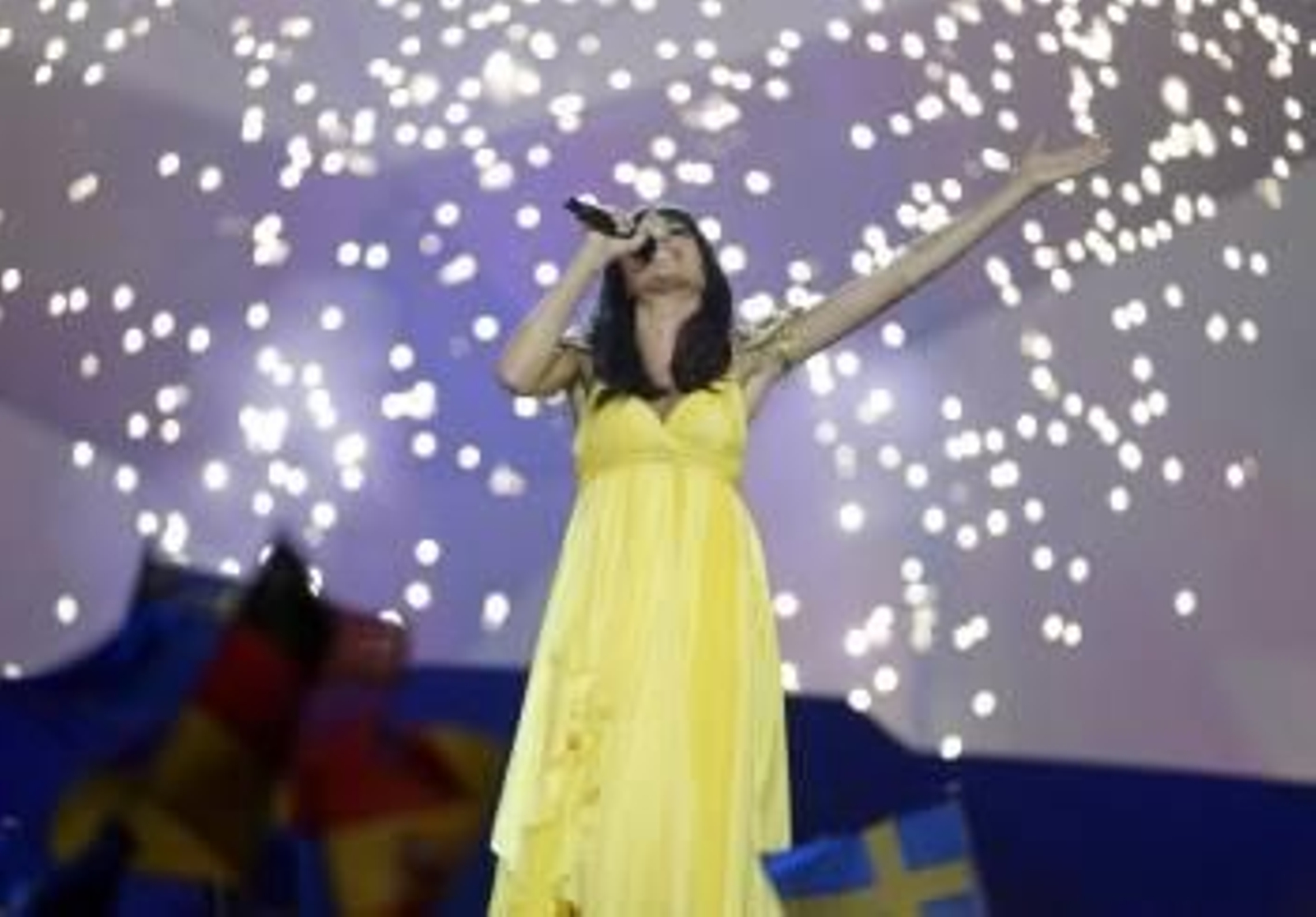 La cantante de El Sueño de Morfeo, en la actuación del sábado.