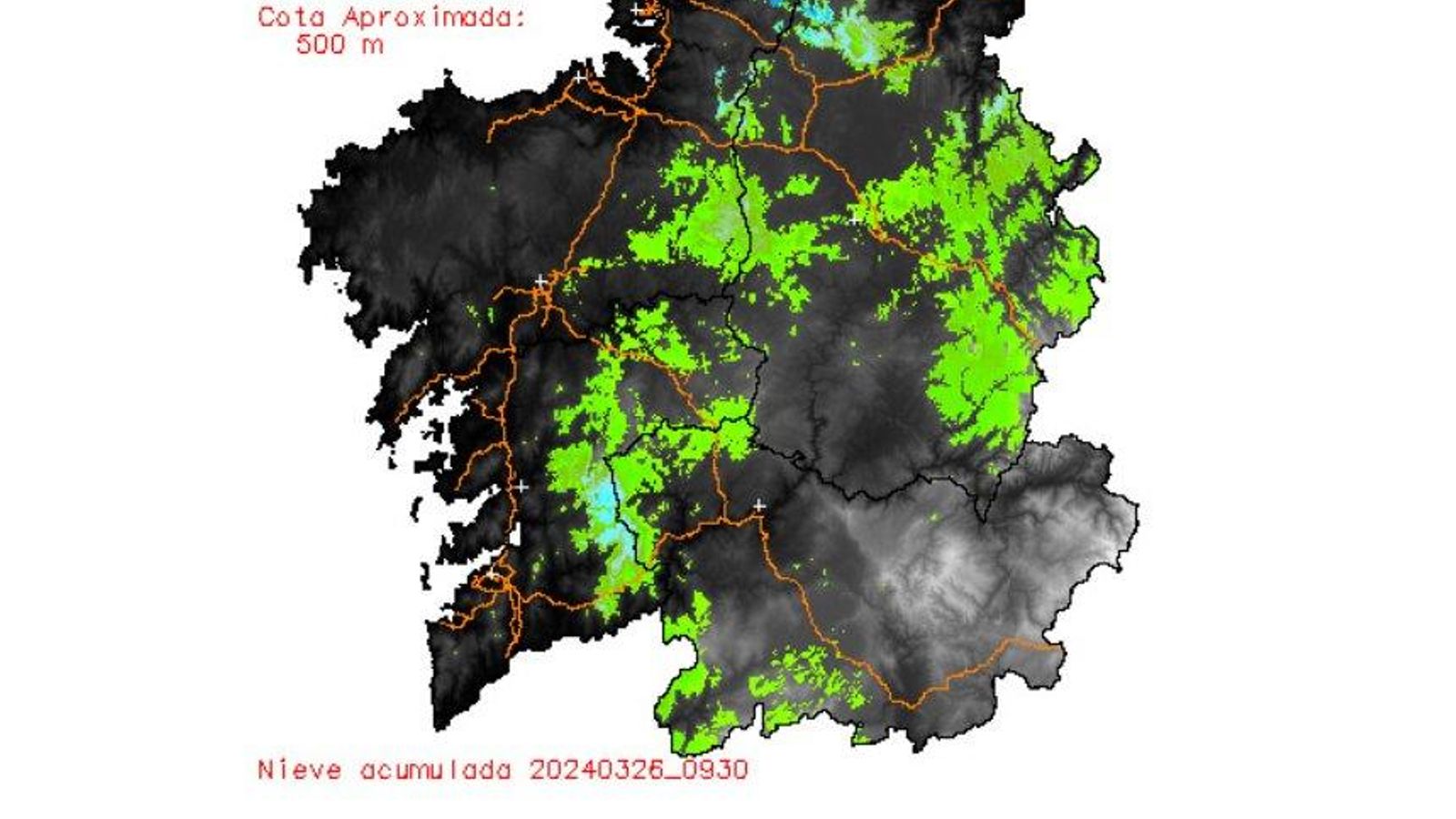 Nieve acumulada. // MeteoGalicia