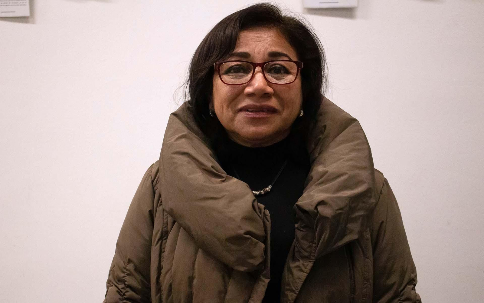 Josefa Esterlina Meza, madre de Jonathan Morazán Meza, asesinado durante las protestas del Día de las Madres en Nicaragua, asiste a la "Celebración del Foro por la libertad y la democracia en Nicaragua" en Matadero, Madrid. EFE/Nerea Díaz