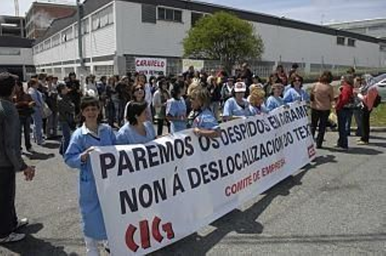 Protesta de los trabajadores de Caramelo.