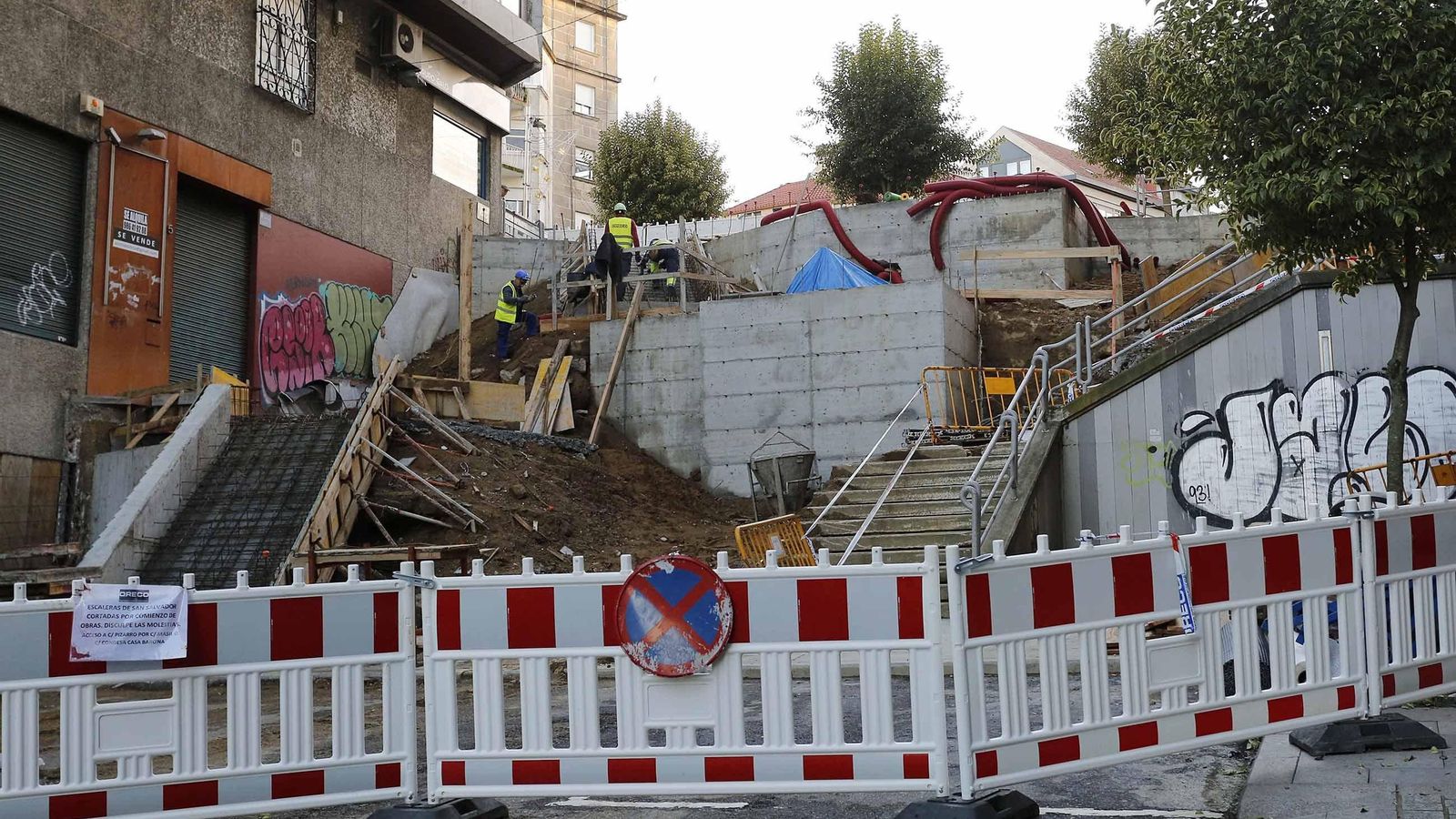Las obras del ascensor de San Salvador a Pizarro está previsto estén finalizadas a comienzos de año.