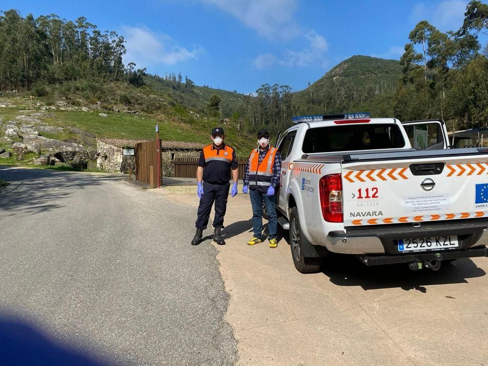 Los siete voluntarios de Protección Civil están coordinados en todo momento con Servicios Sociales.